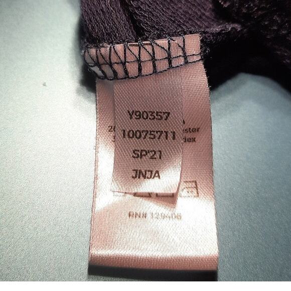 Venus Navy Blue Striped Hem Dress Sz Small Contrast Hem Zipper Fun Cute Sporty - Picture 13 of 13